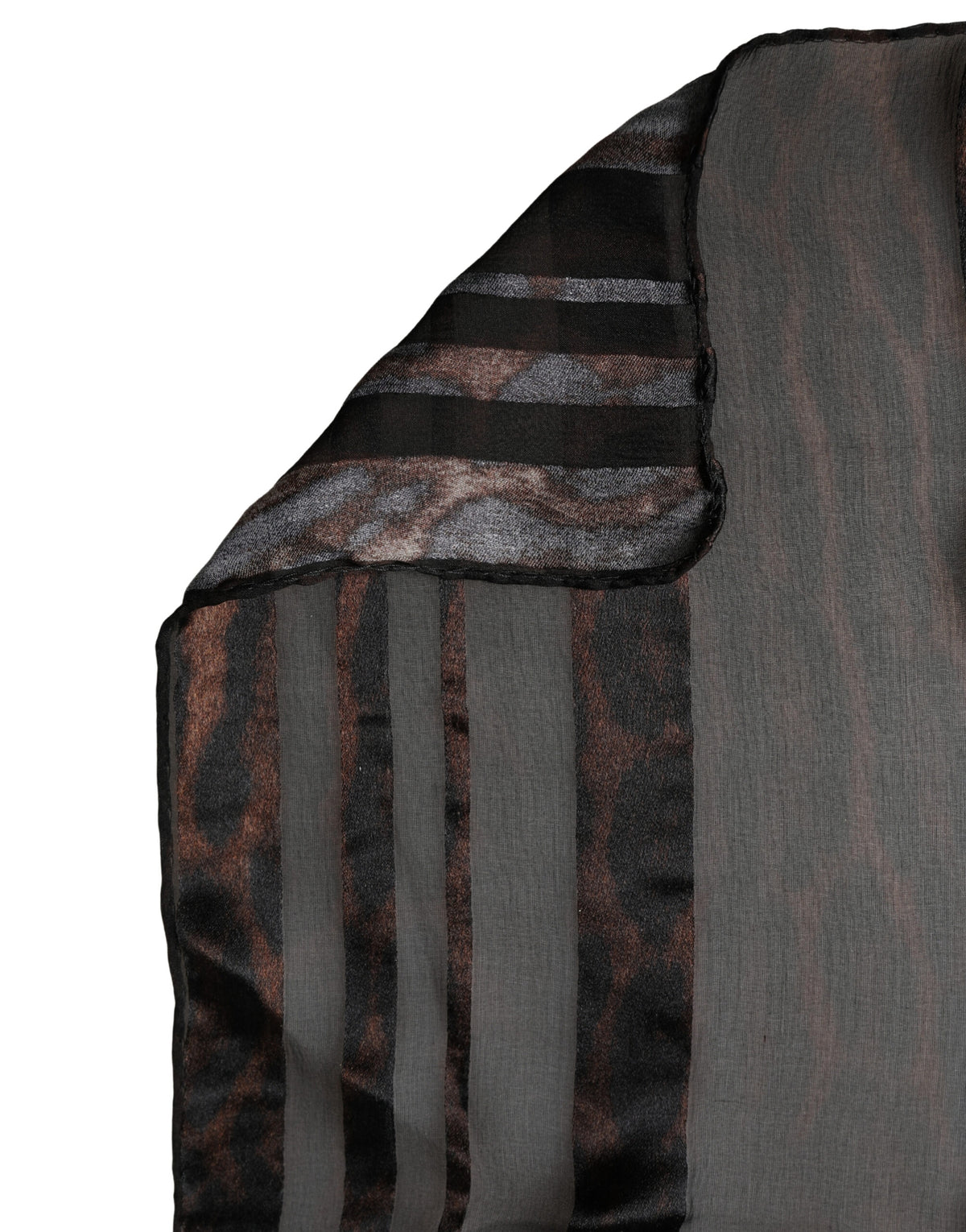 Dolce & Gabbana Black Stripes Silk Wrap Shawl Stole 193cm x 131cm Scarf