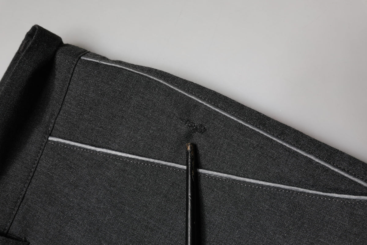 Daniele Alessandrini Gray Polyester Formal Dress Trouser Pants