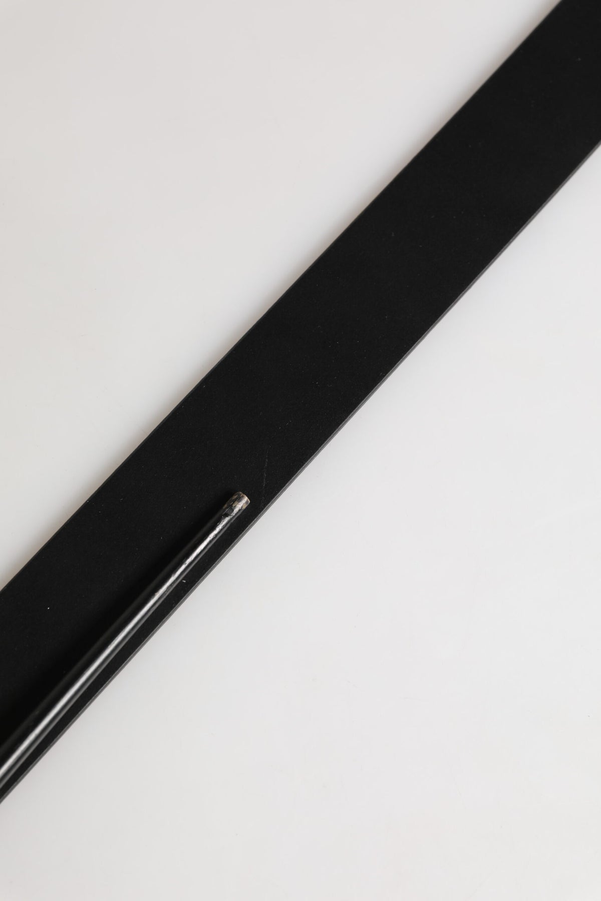 Dolce & Gabbana Black Calf Leather Gold Metal Buckle Belt