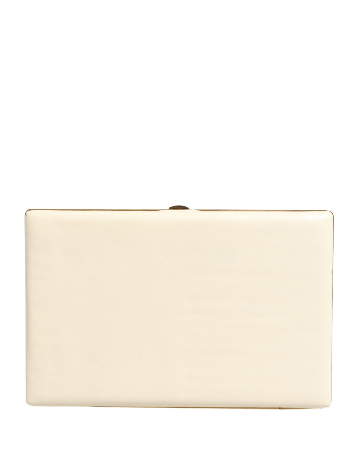 Dolce & Gabbana White Lambskin Leather Clutch Evening Women Purse Bag