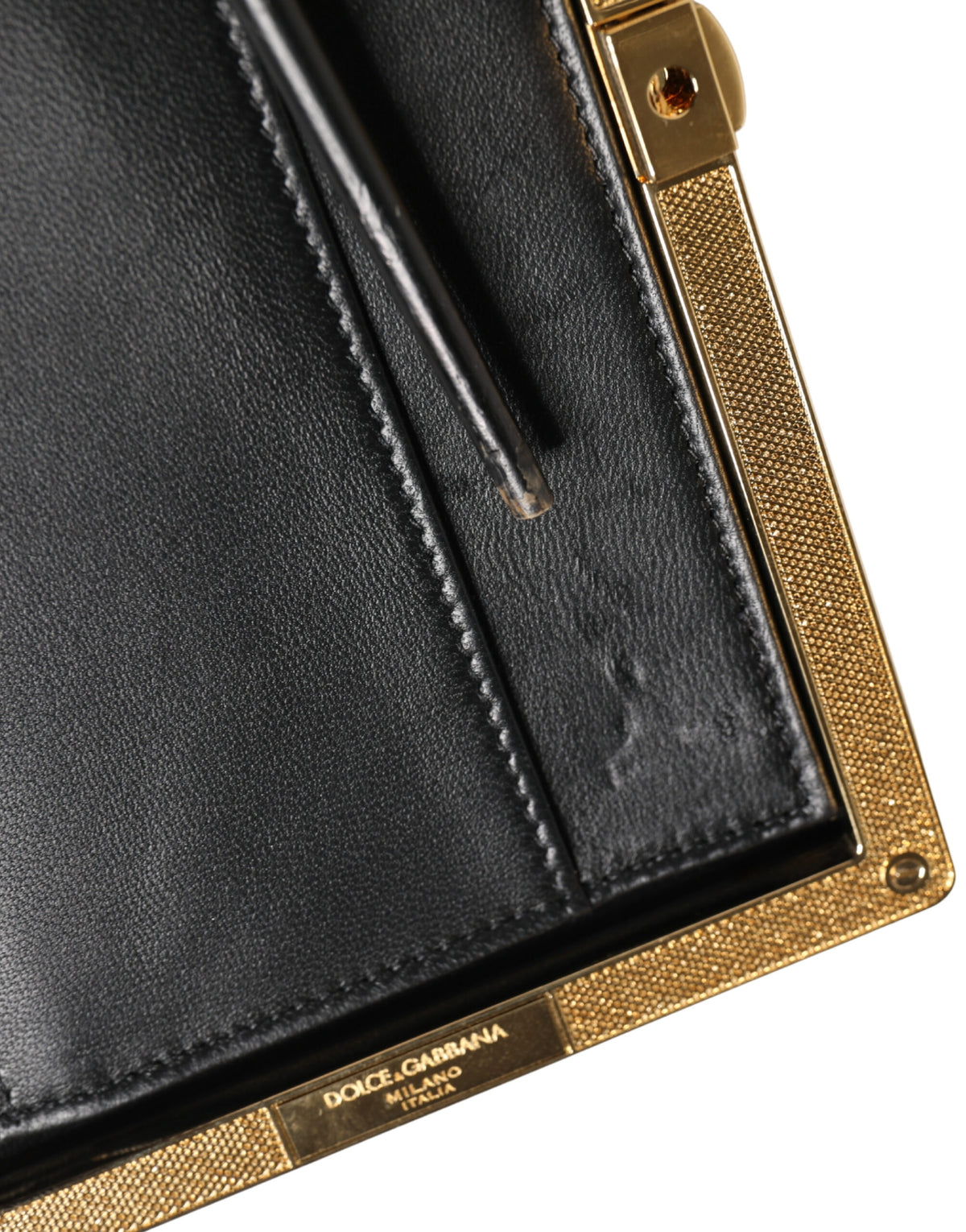 Dolce & Gabbana Beige Lambskin Leather Clutch Evening Women Purse Bag