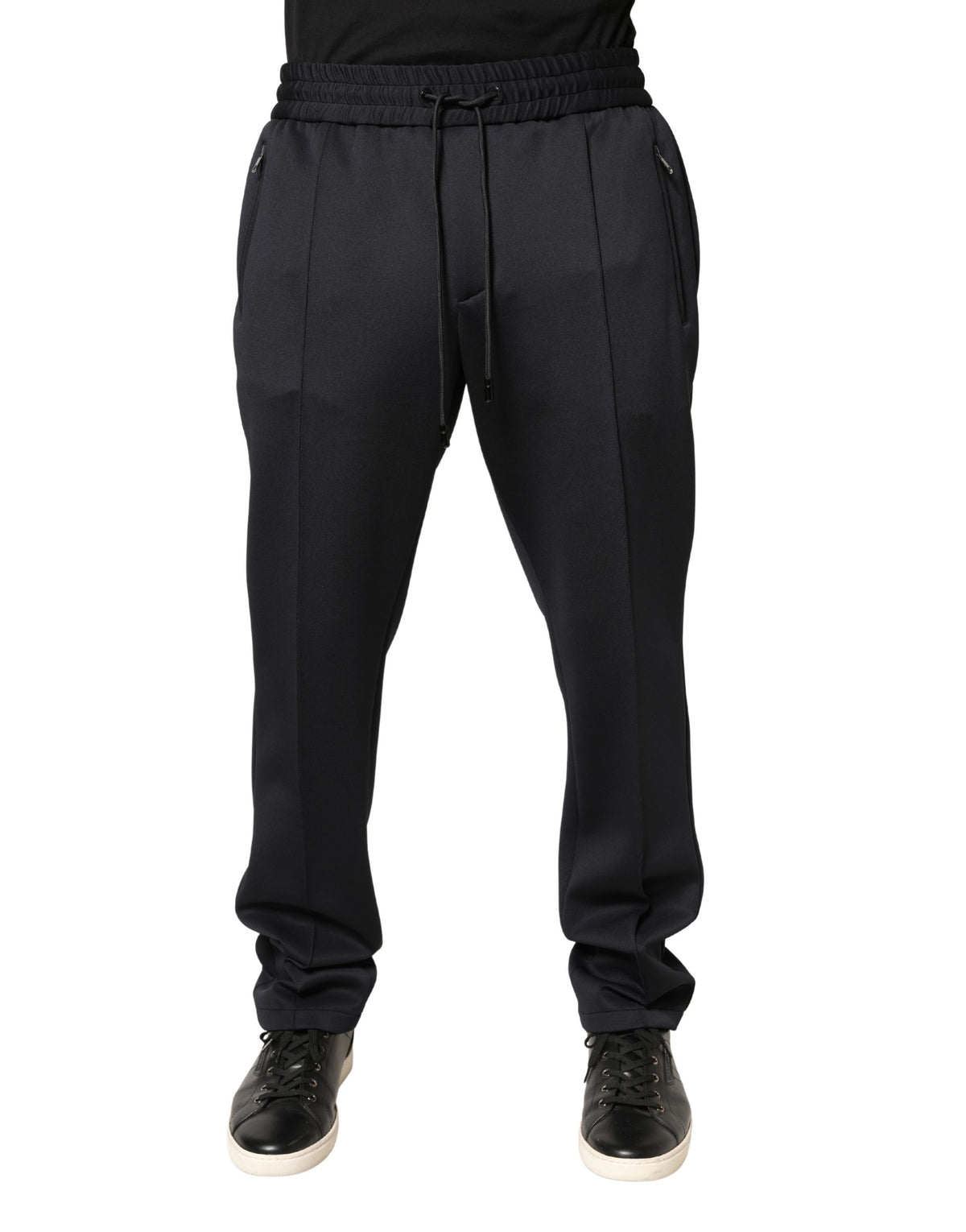 Dolce & Gabbana Black Polyester Skinny Jogger Trouser Pants