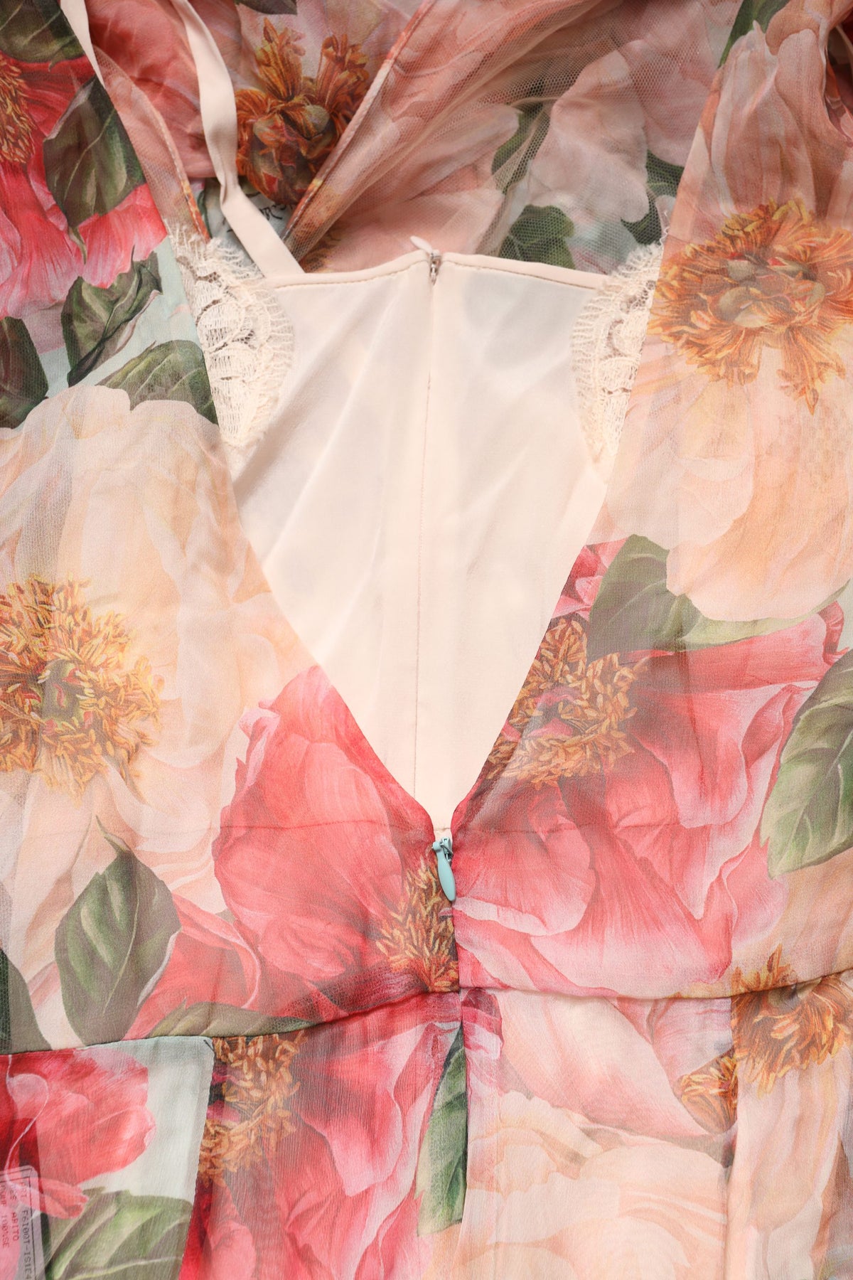 Dolce & Gabbana Multicolor Floral Silk Layered Maxi Dress