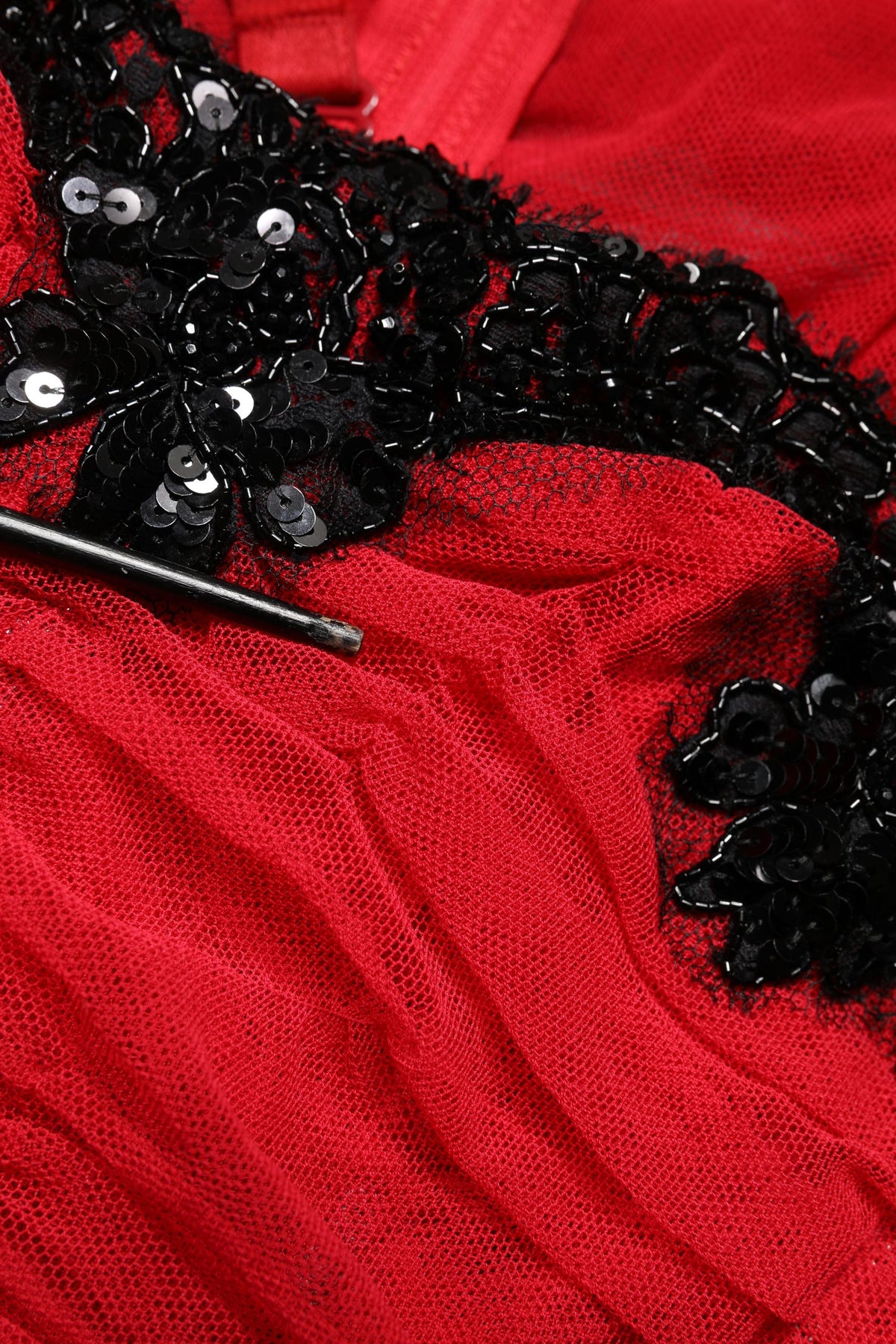 Dolce & Gabbana Red Mesh Trim Bodycon Sheath Midi Dress