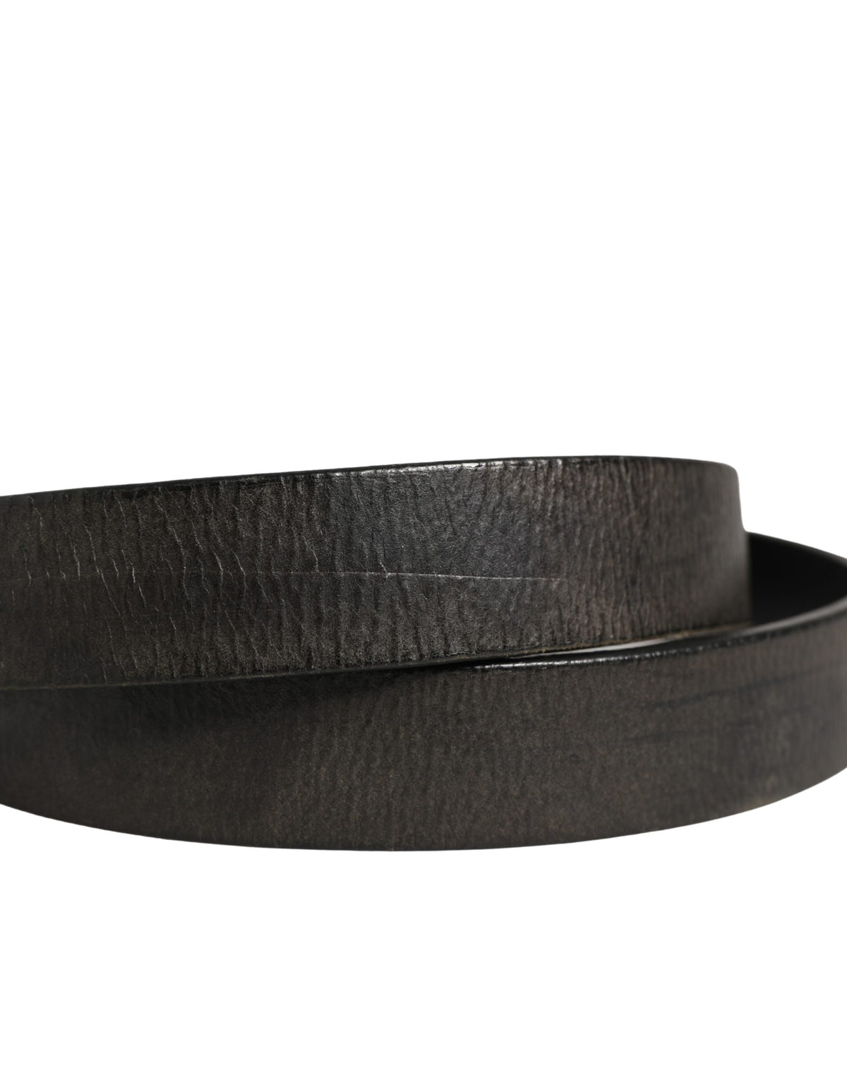 Dolce & Gabbana Men Black Classic Leather Metal Buckle Belt