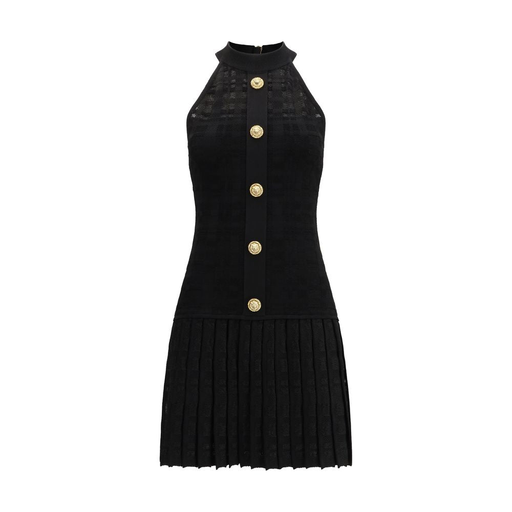 Balmain Black Viscose Cocktail Dress