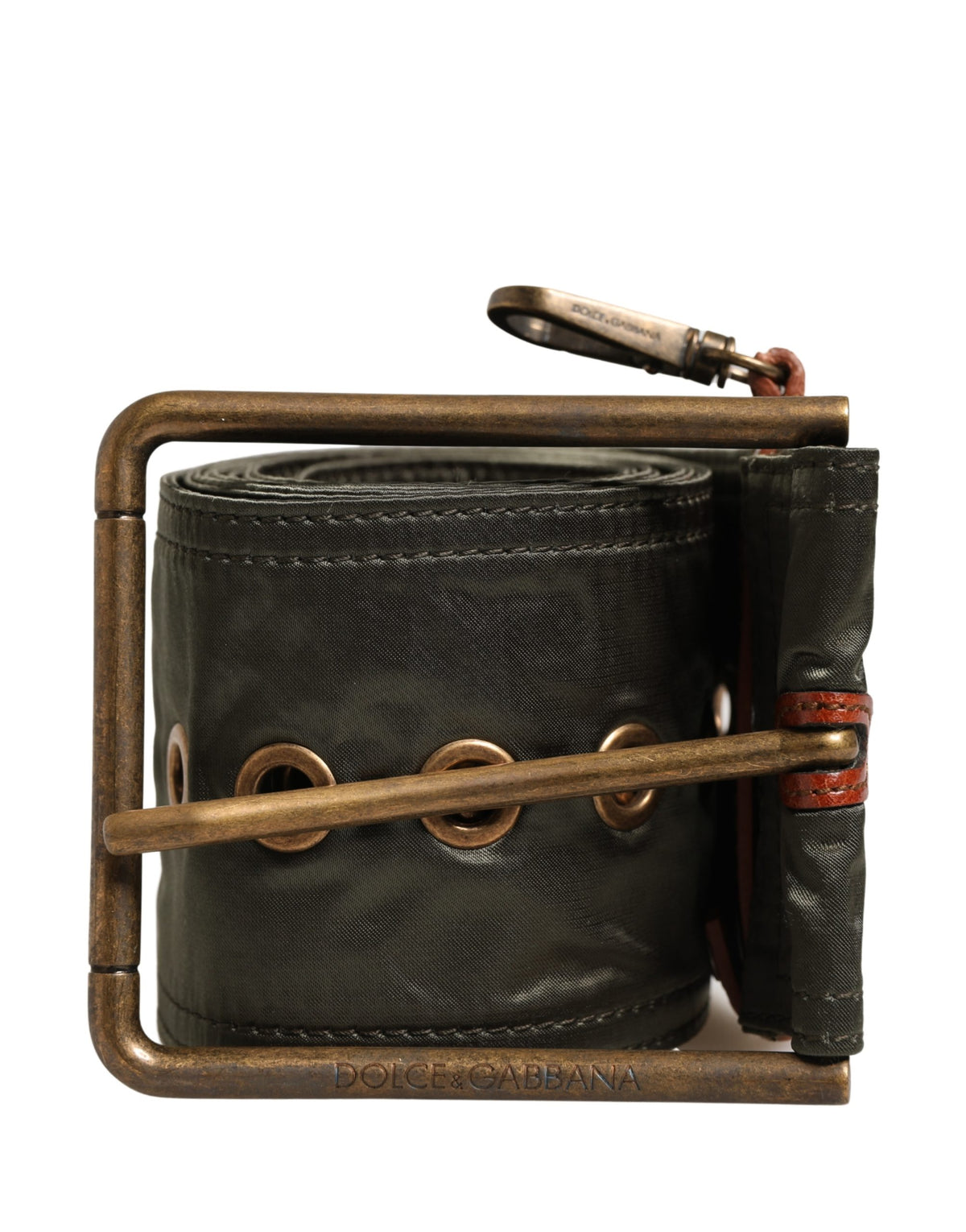 Dolce & Gabbana Men Black Wide Leather DG Metal Buckle Belt