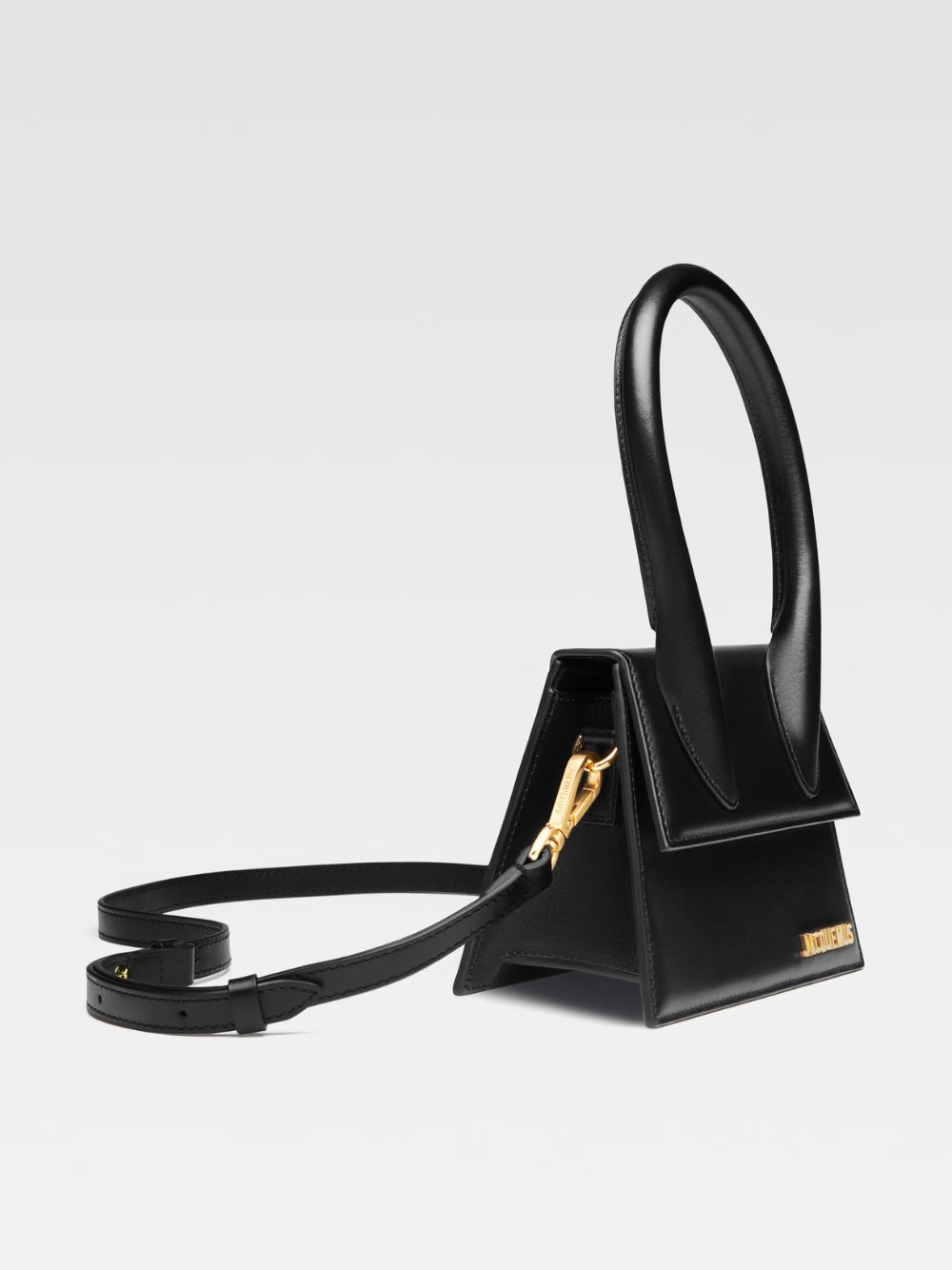 Jacquemus Black  leather Le Chiquito moyen bag