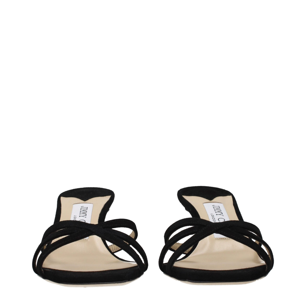 Jimmy Choo Black Leather Platform Sandals