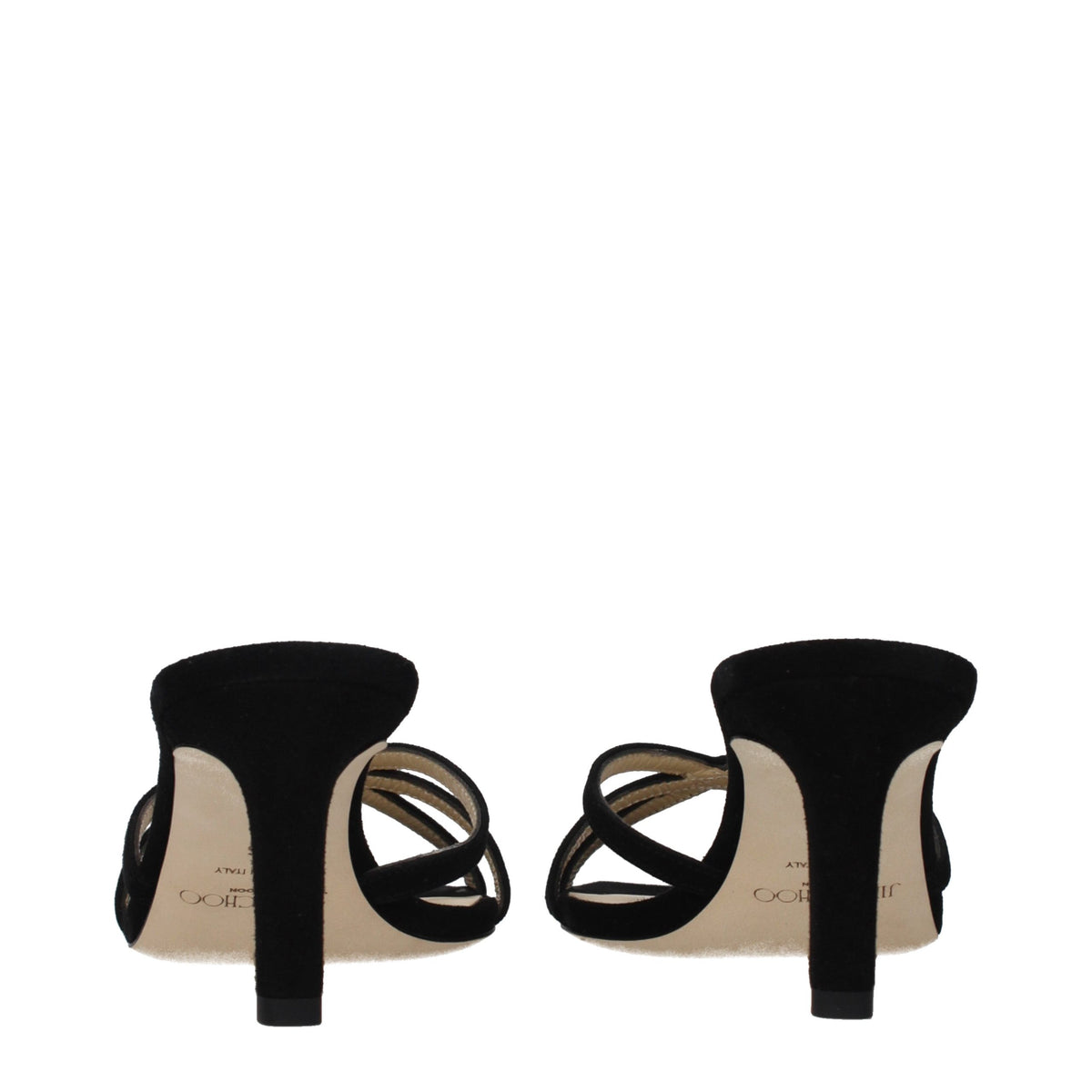 Jimmy Choo Black Leather Platform Sandals