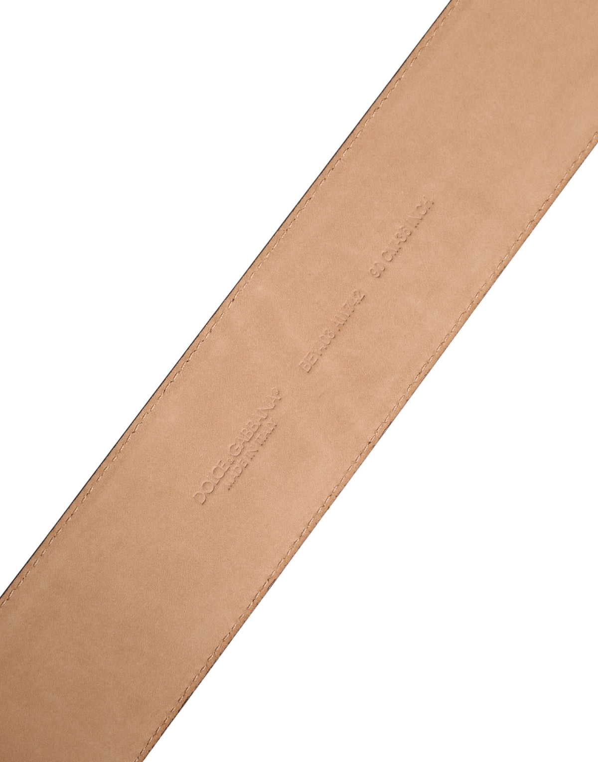 Dolce & Gabbana Brown Leather Waist Gold Metal Buckle Belt