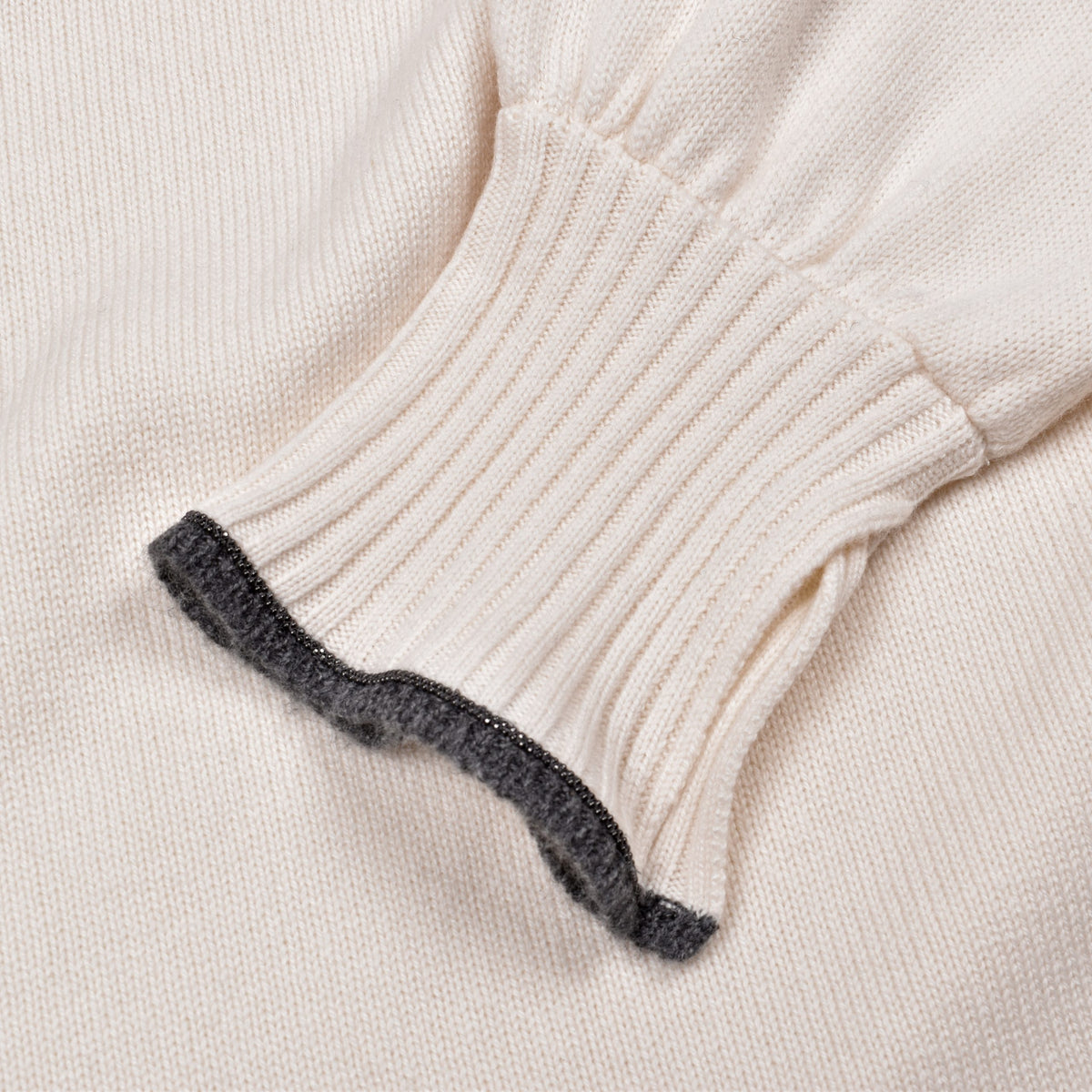 Brunello Cucinelli White Cashmere Sweater