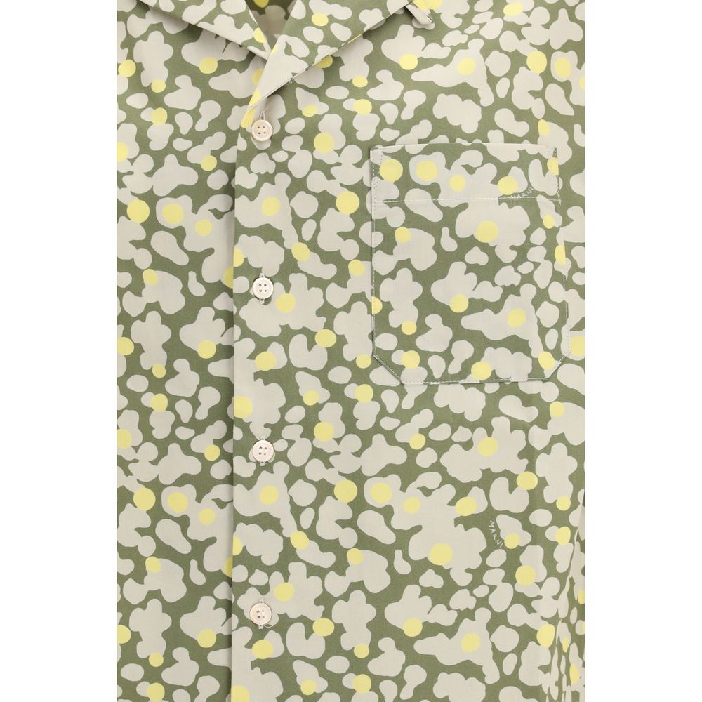 Marni Bicolor Cotton Pattern Shirt