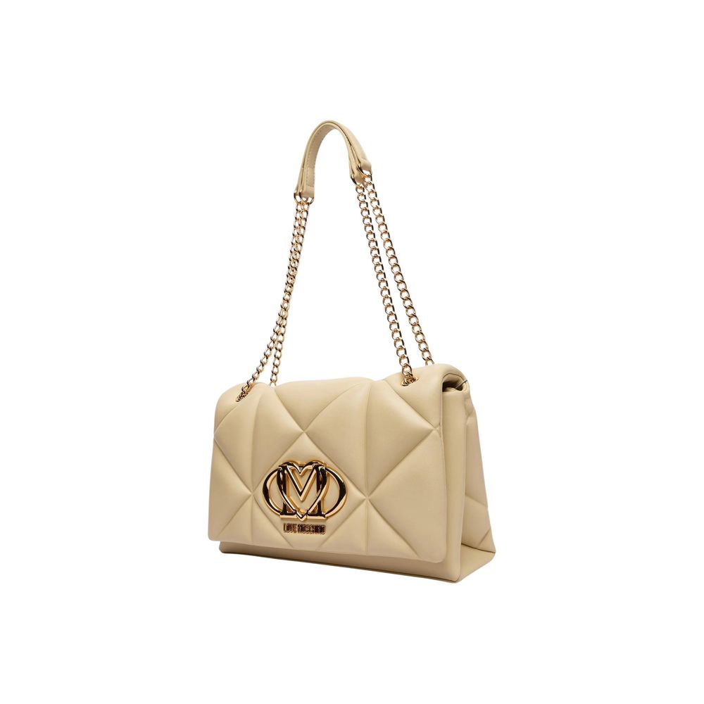 Love Moschino Beige Artificial Leather Handbag