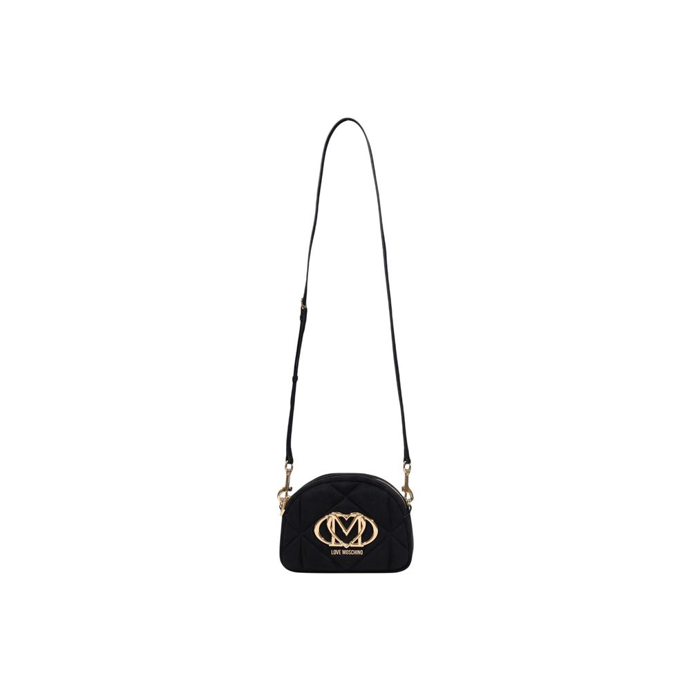 Love Moschino Black Suede Leather Handbag