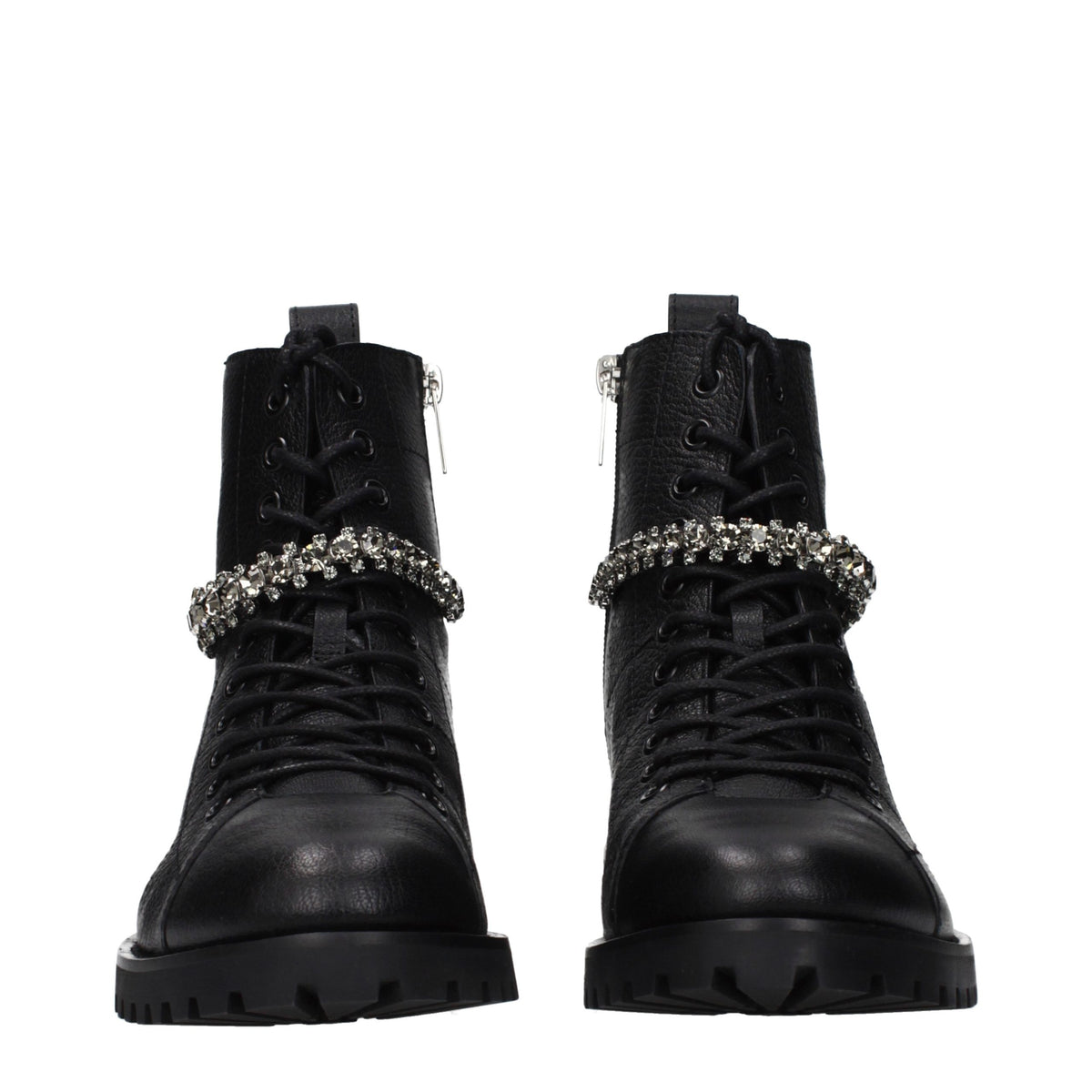 Jimmy Choo Black Leather Ankle Boots