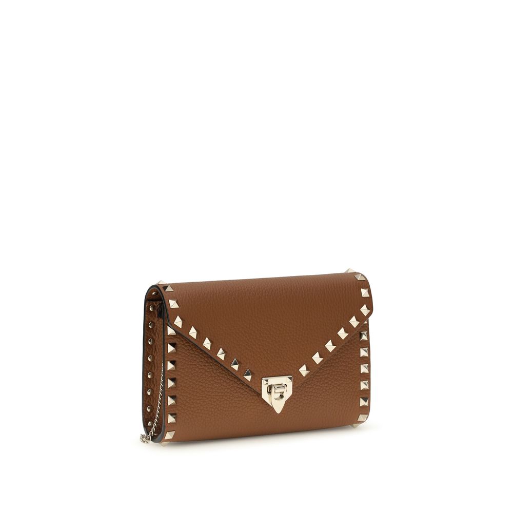 Valentino Garavani Brown Calf Leather Bos Taurus Wallet