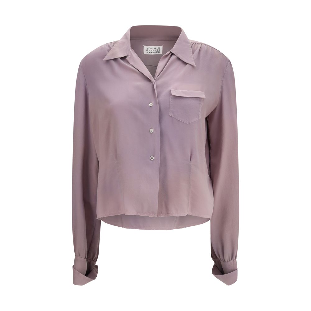 Maison Margiela Purple Silk Dress Shirt