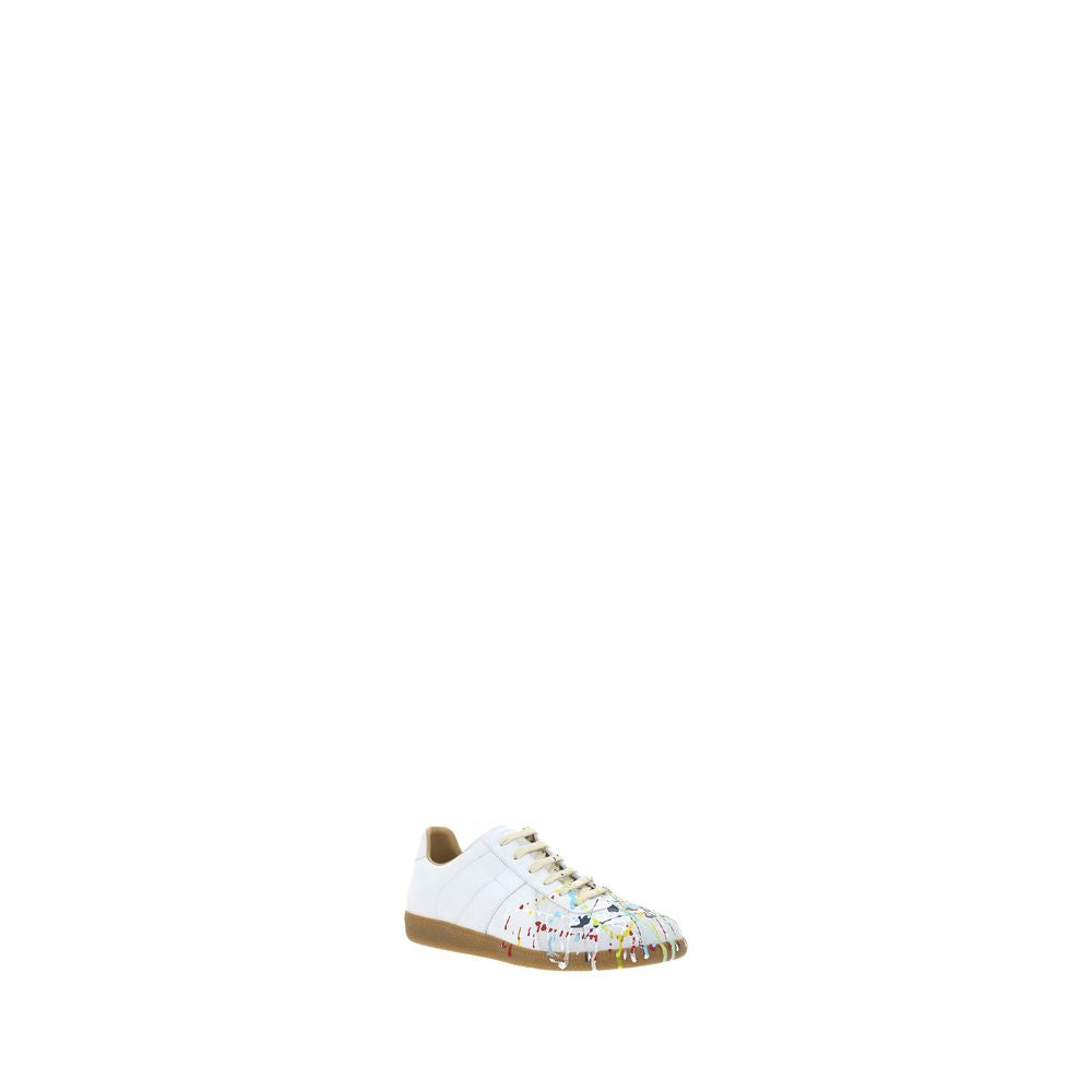 Maison Margiela White Calf Leather Bos Taurus Low Top Sneakers