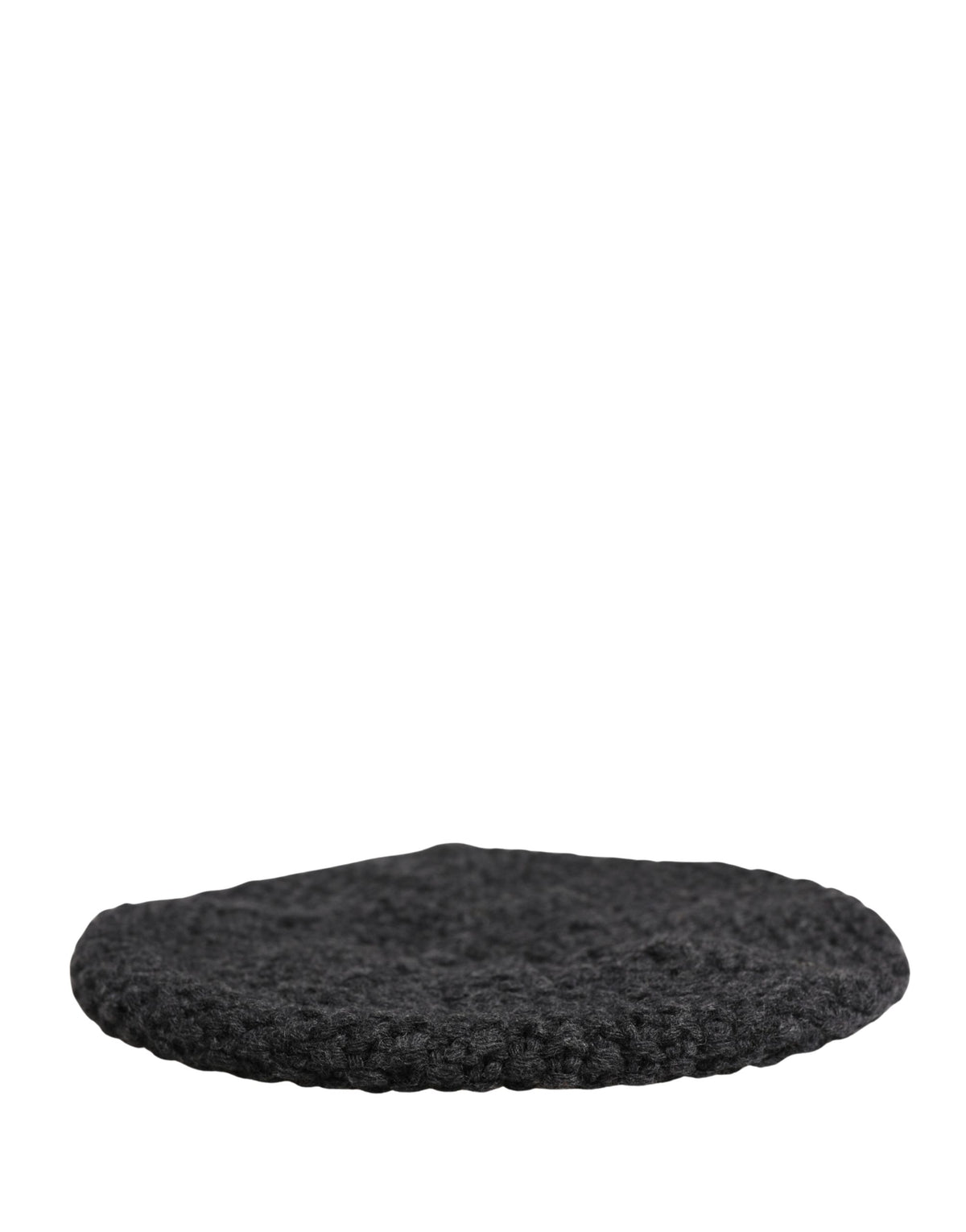 Dolce & Gabbana Black Virgin Wool Knitted Winter Beret Hat