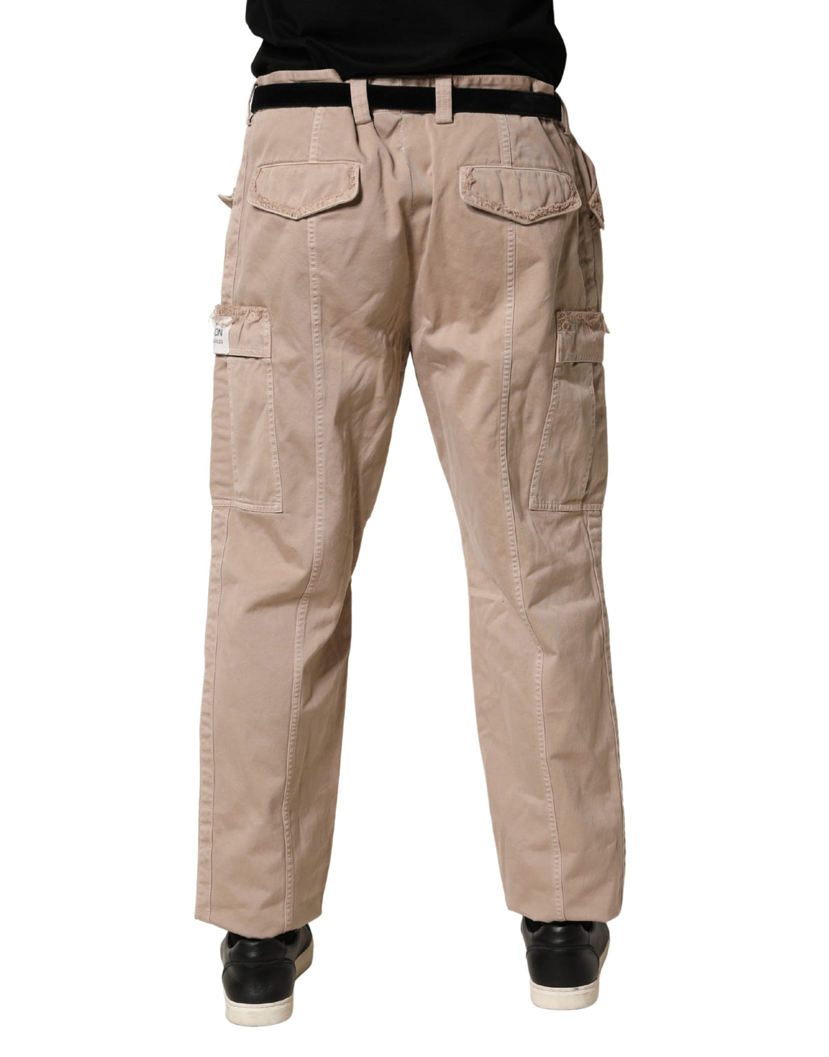 Dolce & Gabbana Beige Straight Cargo Chino Trouser Pants