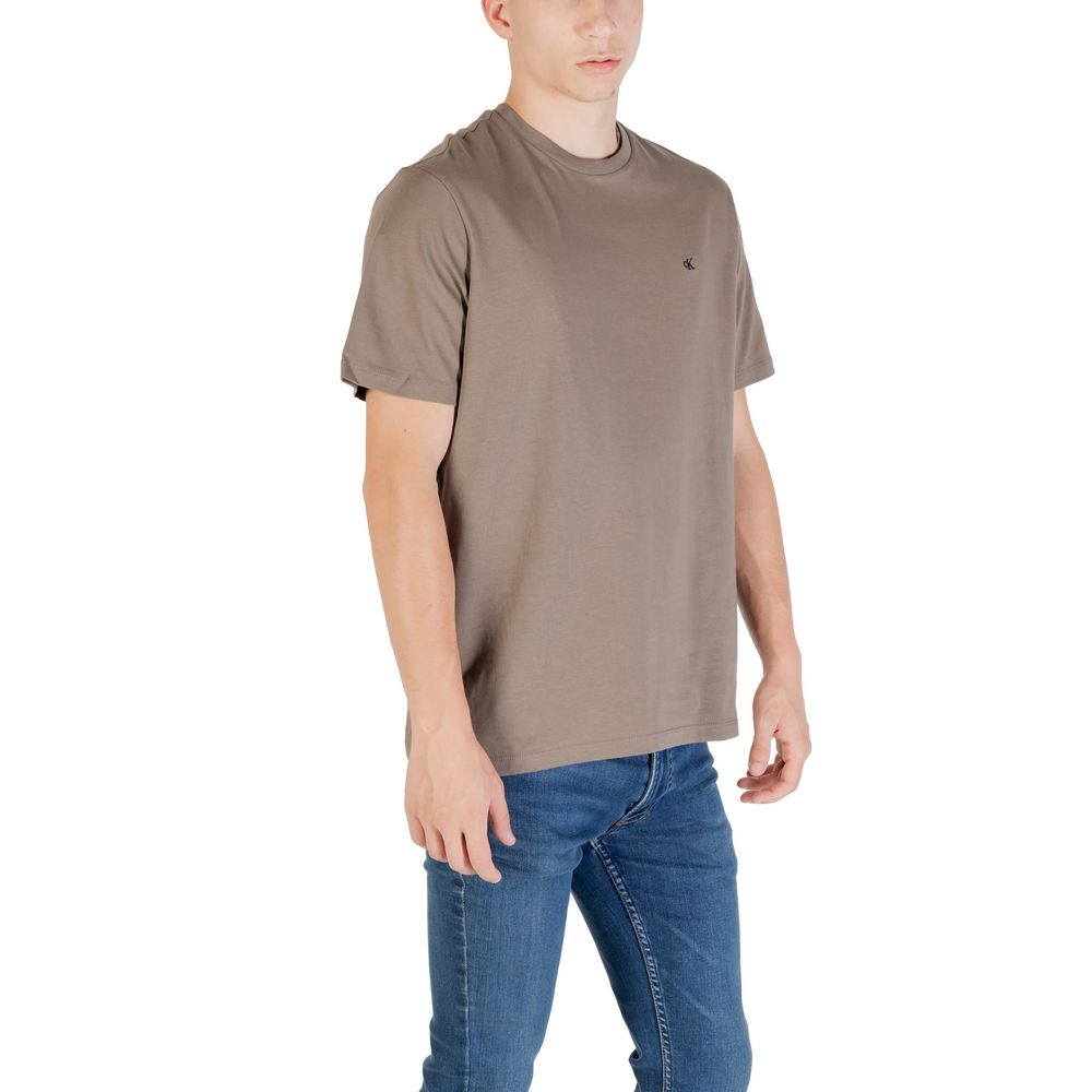 Calvin Klein Jeans Brown Cotton T-Shirt