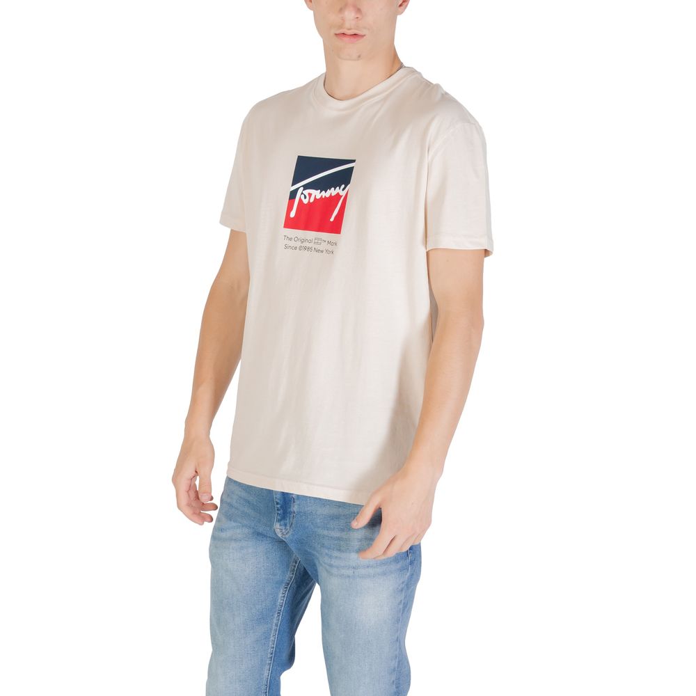 Tommy Hilfiger Jeans Beige Recycled Cotton T-Shirt