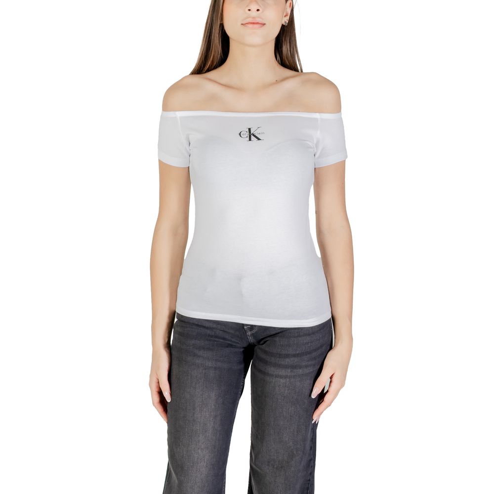 Calvin Klein Jeans White Cotton T-Shirt