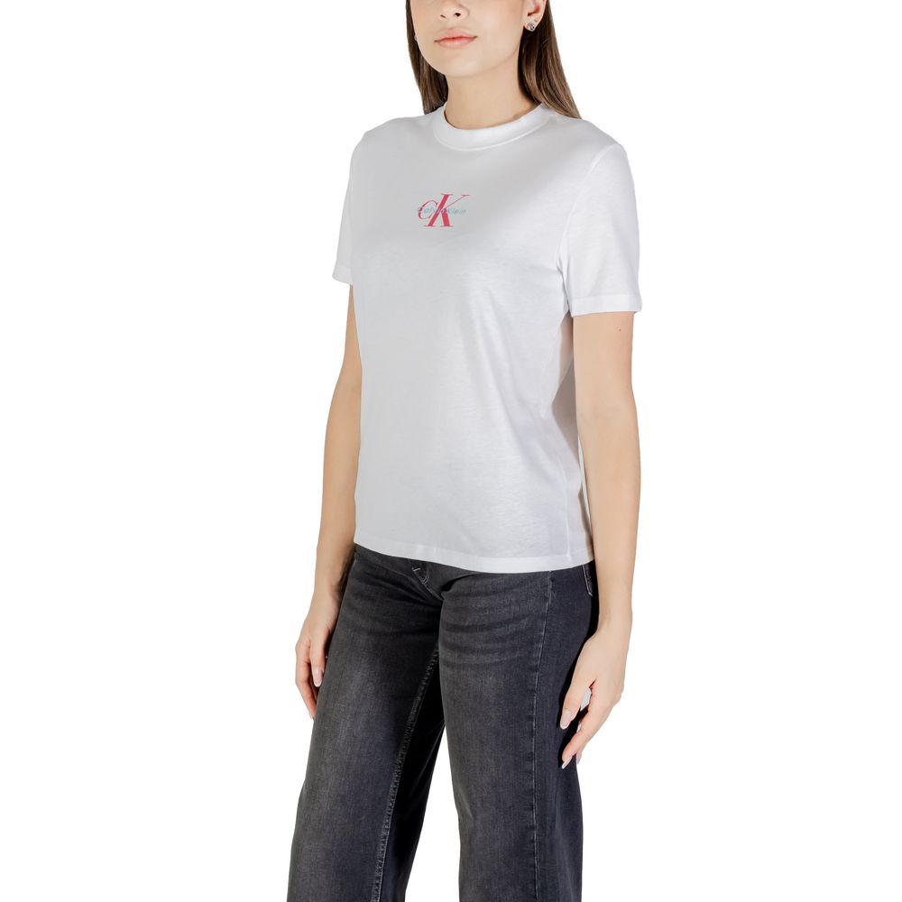 Calvin Klein Jeans White Cotton T-Shirt