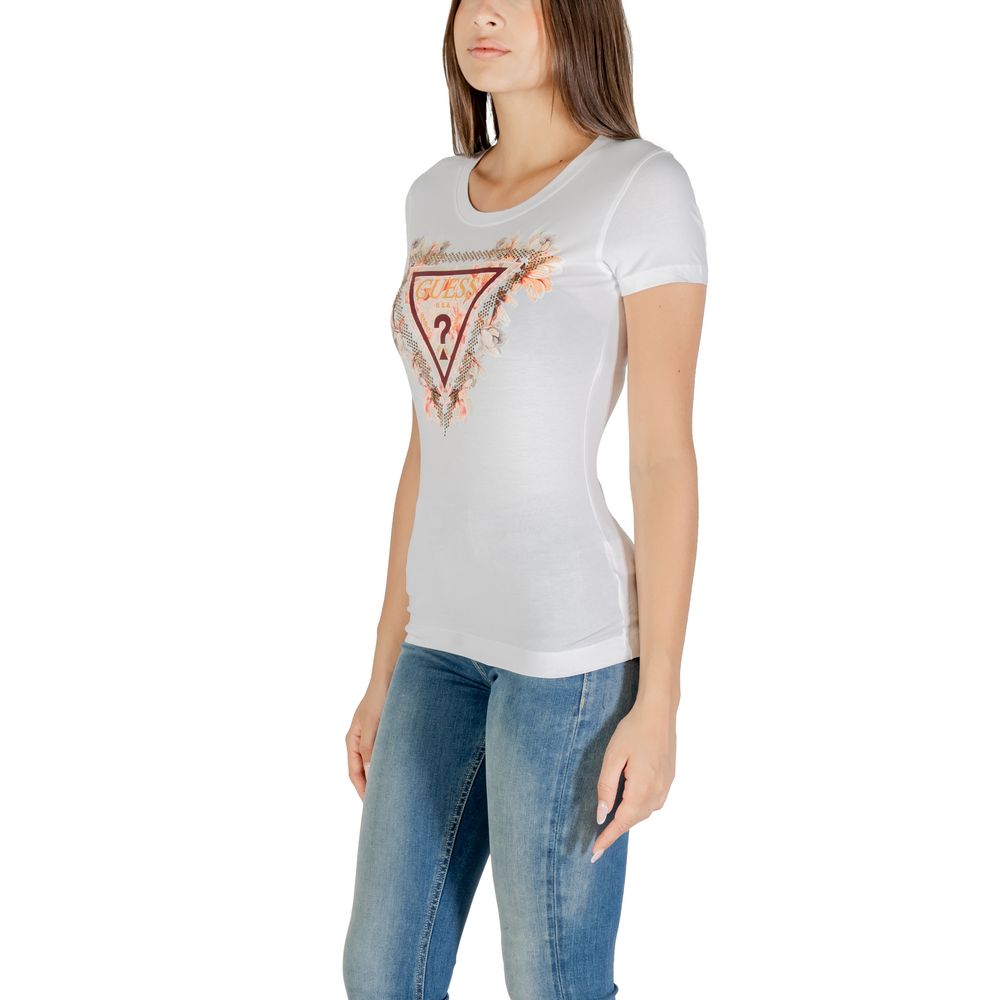 Guess White Cotton T-Shirt