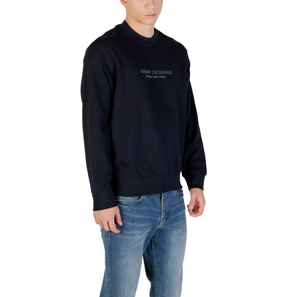 Armani Exchange Blue Cotton Sweatshirt