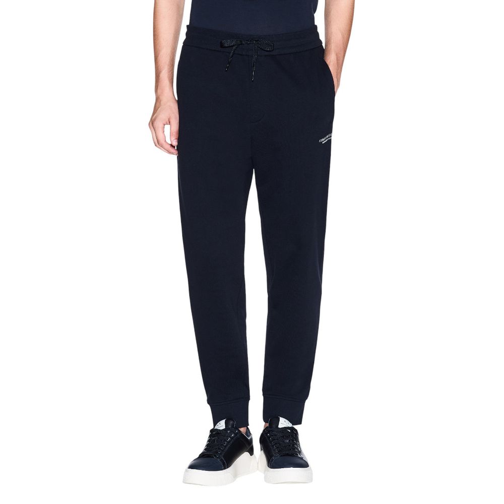 Armani Exchange Blue Cotton Joggers (Workout Pants)