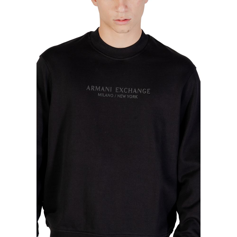 Armani Exchange Black Cotton Sweatshirt