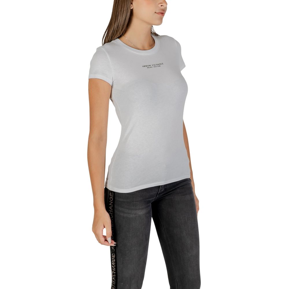 Armani Exchange White Cotton T-Shirt