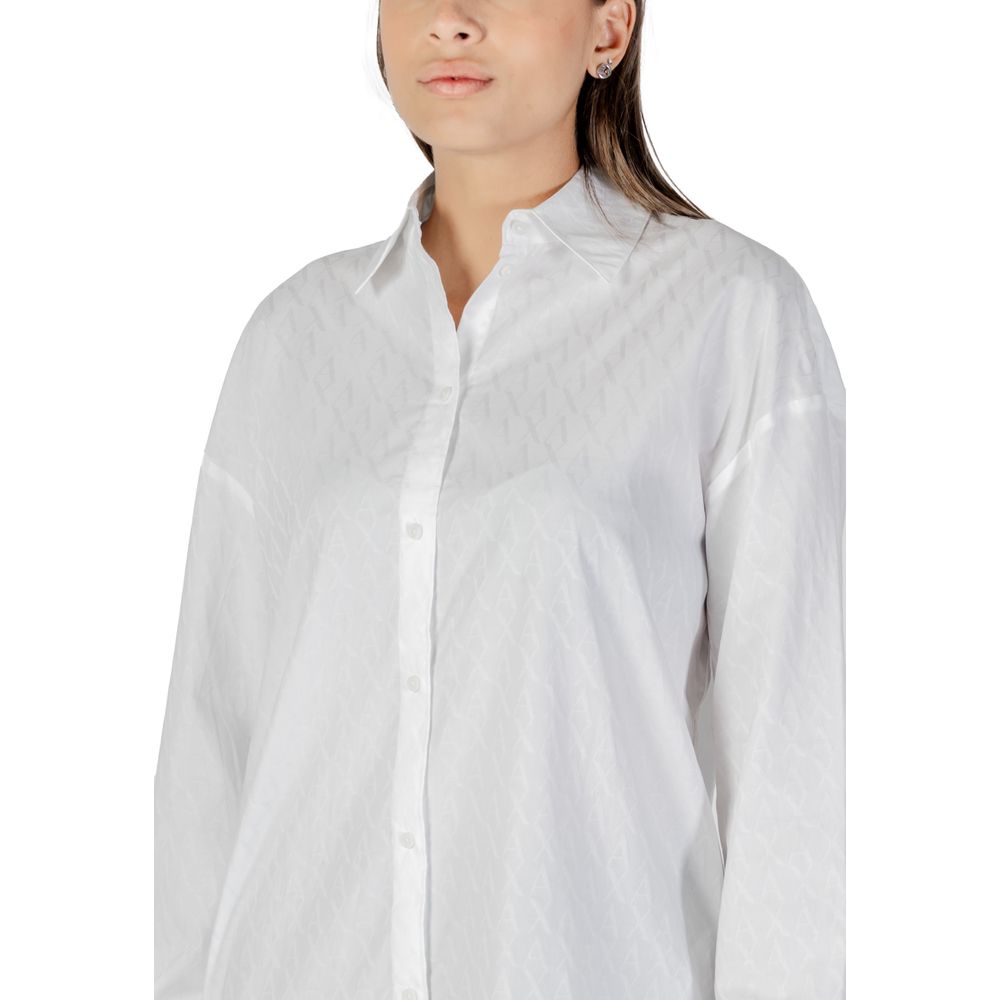 Armani Exchange White Cotton Blouse