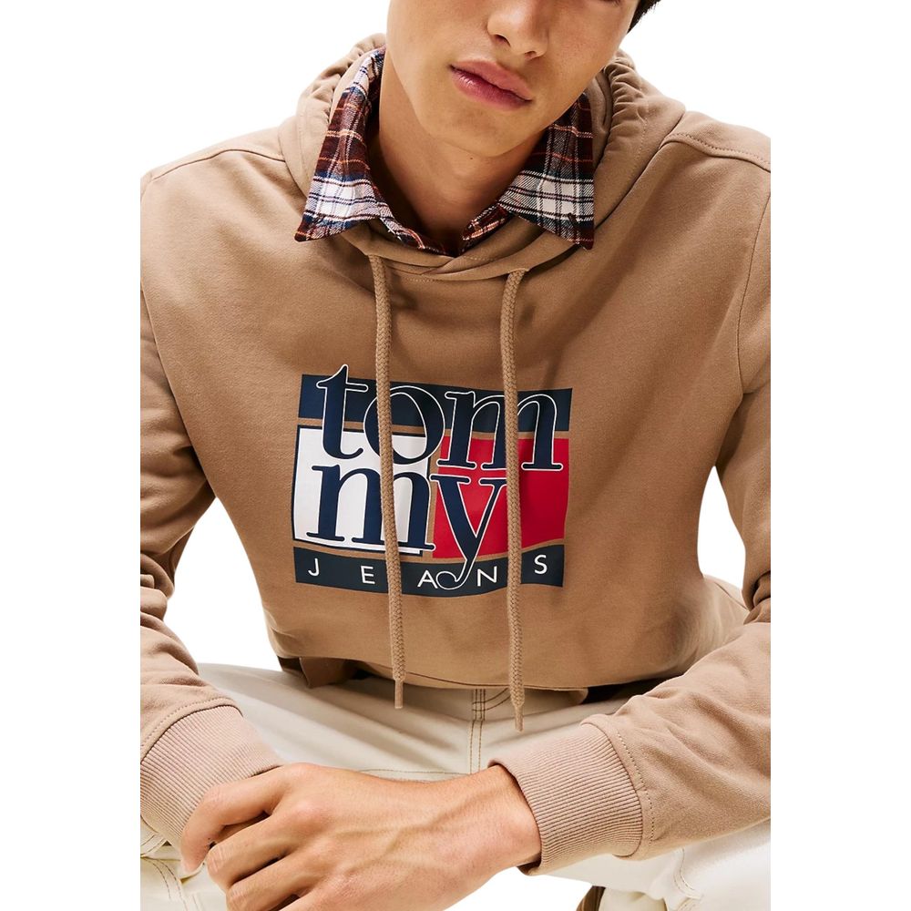 Tommy Hilfiger Jeans Beige Recycled Cotton Hoodie