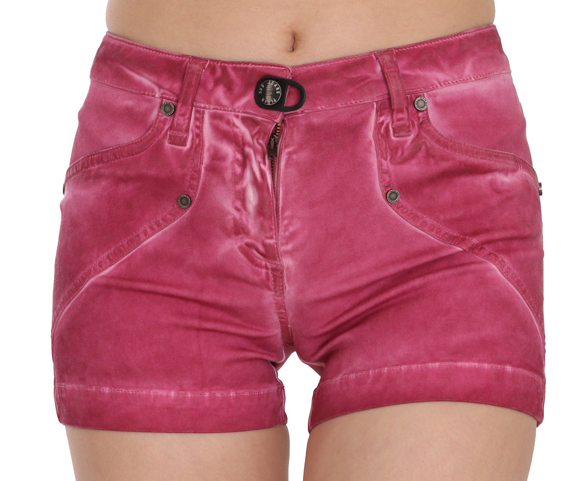 Pantalones cortos vaqueros lavados en rosa chic de PLEIN SUD