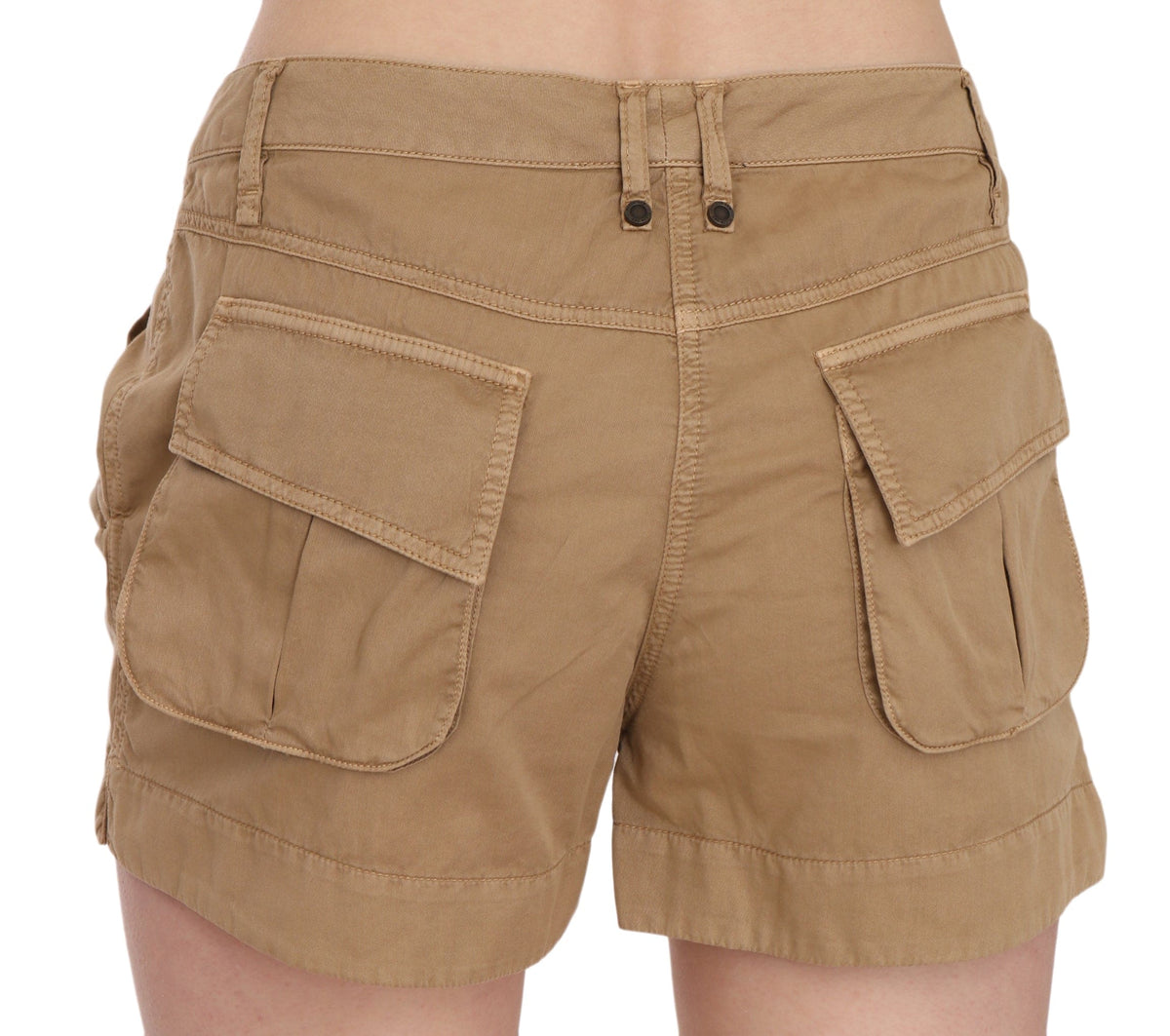 Mini short taille mi-haute chic marron PLEIN SUD