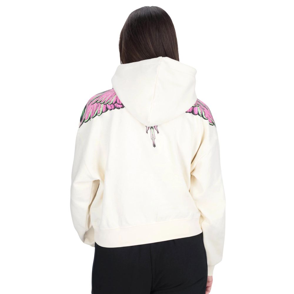 County of Milan White Cotton Hoodie