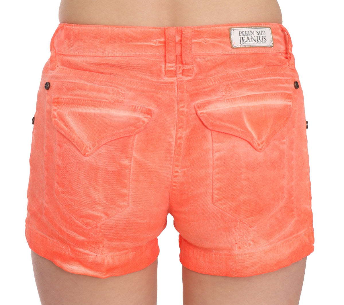 Mini short taille mi-haute orange chic PLEIN SUD