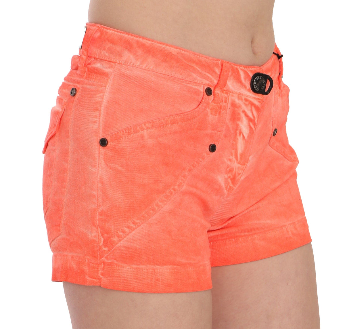 Mini short taille mi-haute orange chic PLEIN SUD