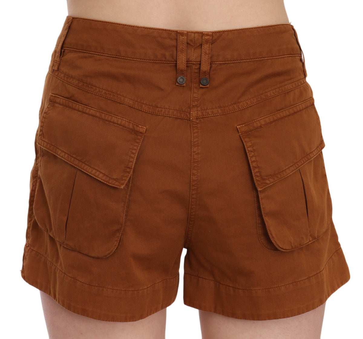 Mini short taille mi-haute chic marron PLEIN SUD