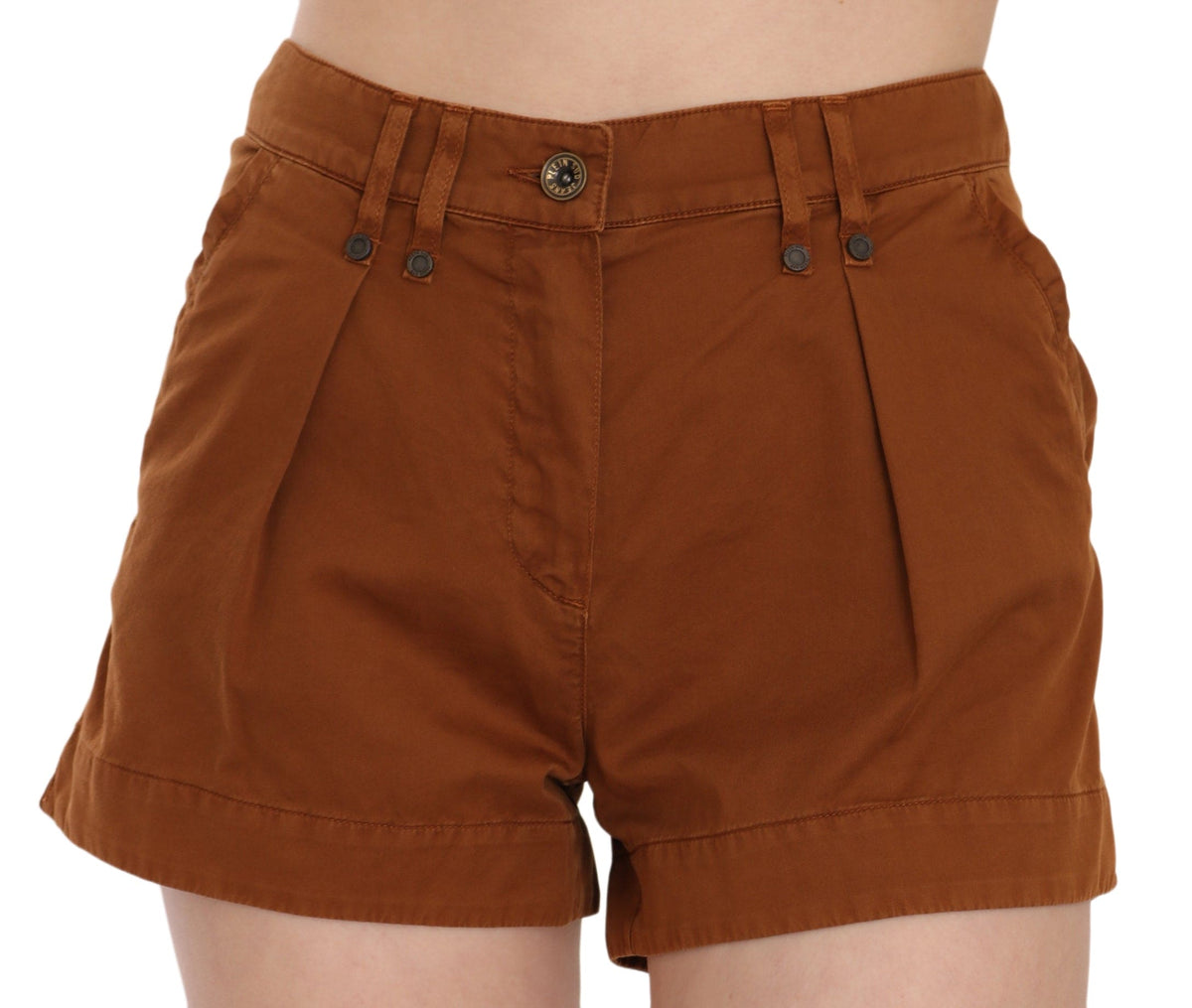 Mini short taille mi-haute chic marron PLEIN SUD