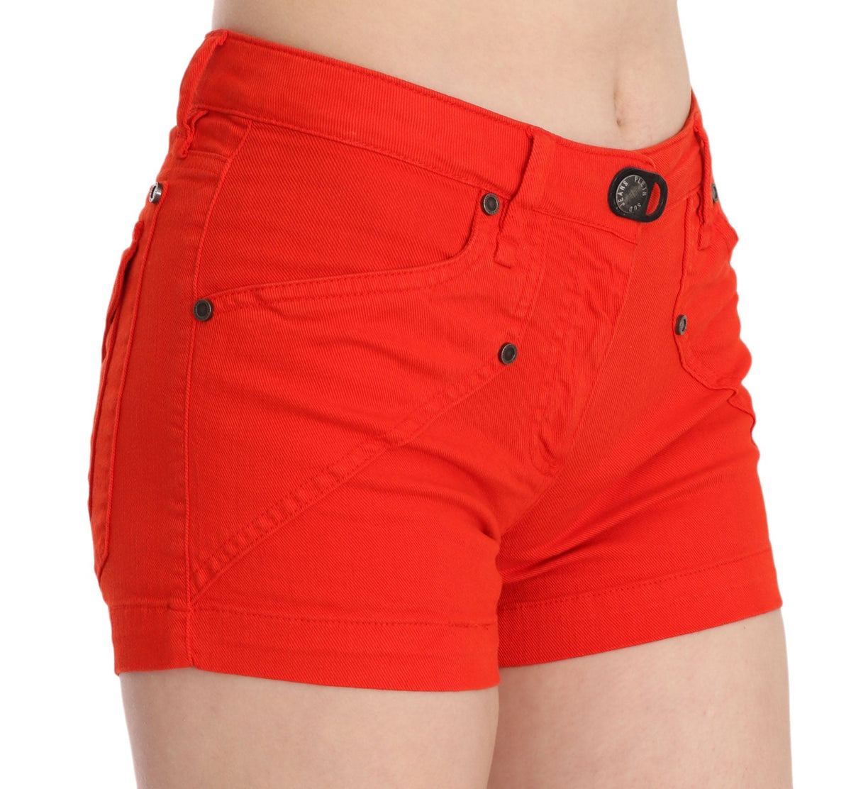 PLEIN SUD - Mini short taille mi-haute chic en orange vif