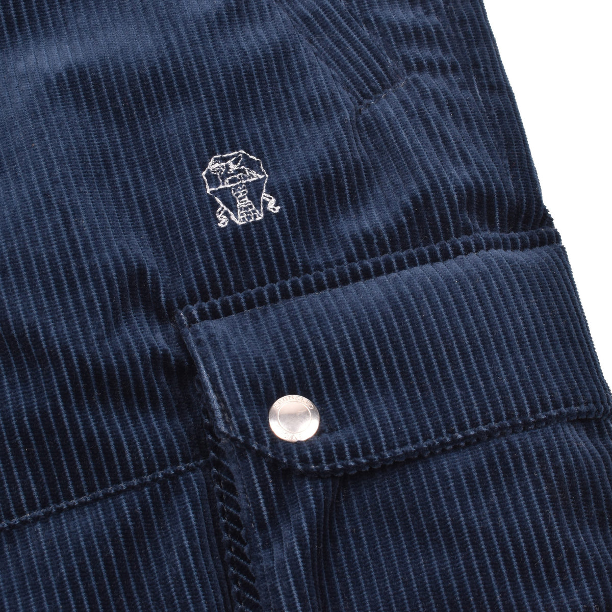 Brunello Cucinelli Navy Blue Cotton Joggers (Workout Pants)