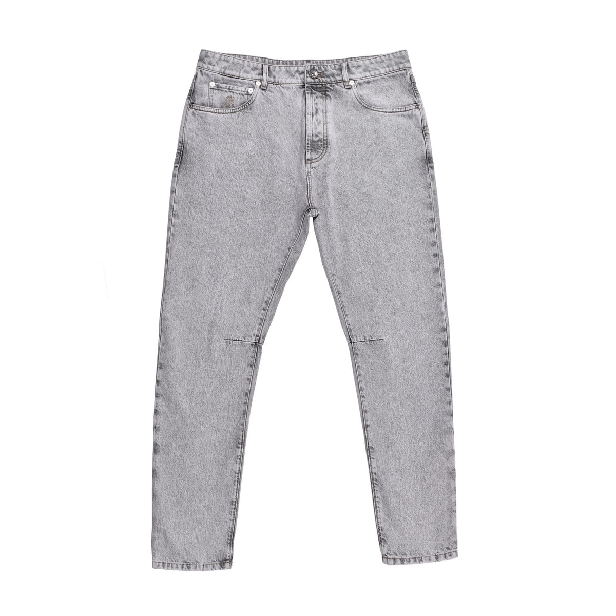 Brunello Cucinelli Black Cotton Straight-Leg Jeans