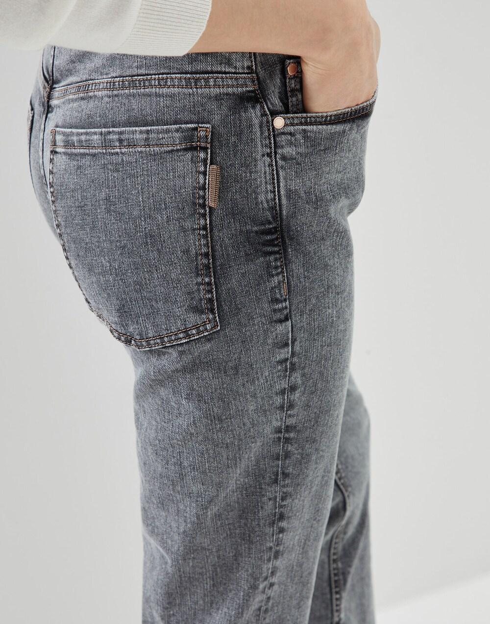 Brunello Cucinelli Multicolor Cotton Straight-Leg Jeans