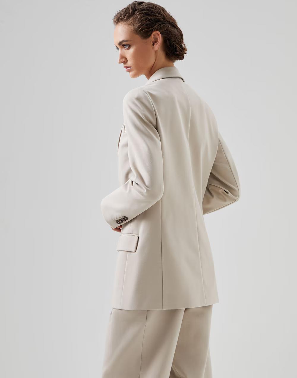 Brunello Cucinelli Bicolor Cotton Blazer
