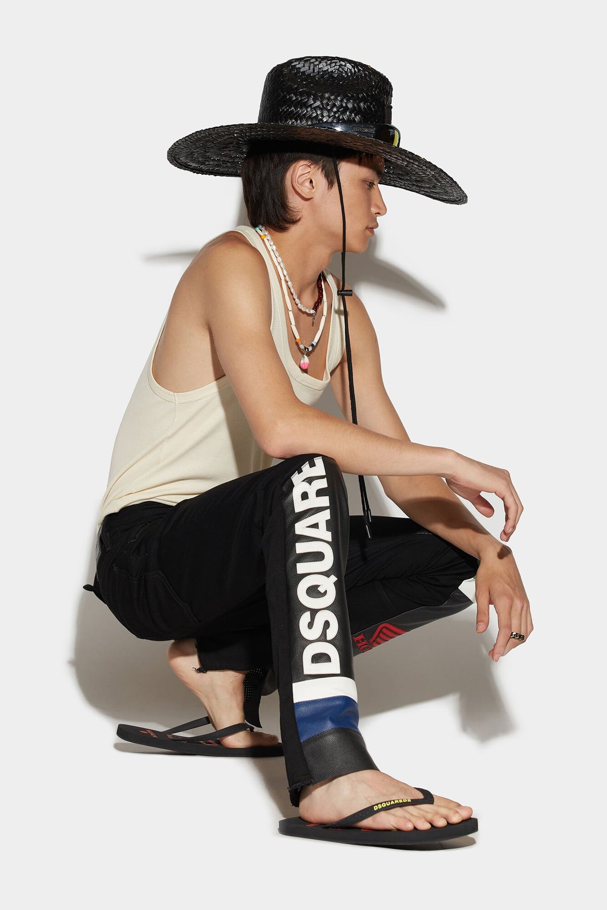 Dsquared² Black Fibres Casual Pants