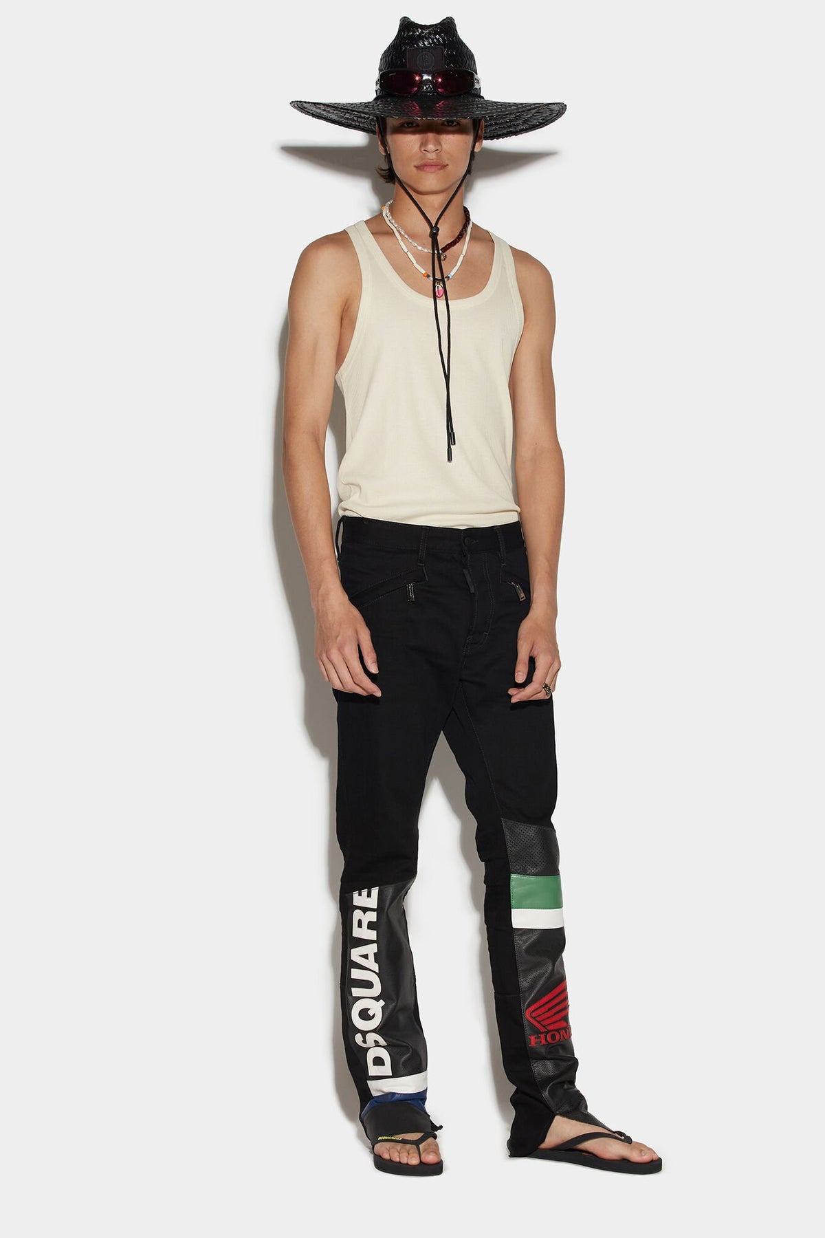 Dsquared² Black Fibres Casual Pants